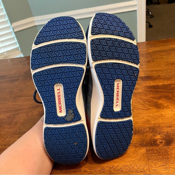 Merrell Men’s Moab flight red blue sneaker shoe size 8.5 - Picture 2 of 10